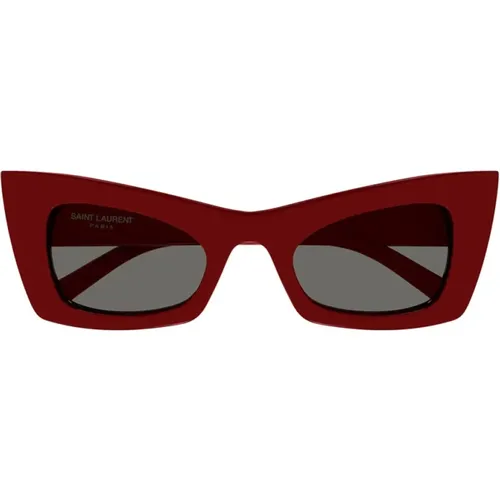 Rote Cat-Eye Sonnenbrille Klassisches Modell - Saint Laurent - Modalova