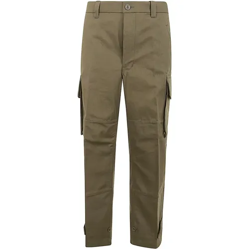 Khaki Cargo Cotton Trousers , male, Sizes: L, M - Comme des Garçons - Modalova