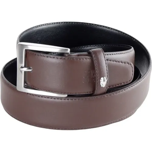 Double Belt Accessories - Black/DkBrown , male, Sizes: 110 CM - Cavalli Class - Modalova