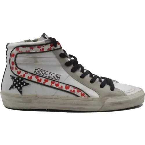 Slide Sneakers White Grey Red , male, Sizes: 5 UK - Golden Goose - Modalova