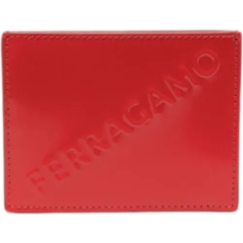 Embossed Logo Leather Wallet Bright , male, Sizes: ONE SIZE - Salvatore Ferragamo - Modalova