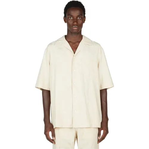 Kurzarm Jacquard Hemd aus Baumwolle - Versace - Modalova