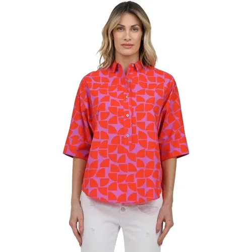 Three Quarter Sleeve Shirt , female, Sizes: M, S, XS - Rosso35 - Modalova