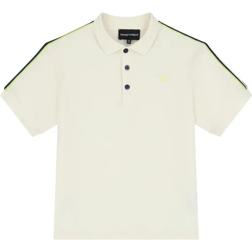 Sand Junior Polo mit gestreiftem Detail - Emporio Armani - Modalova