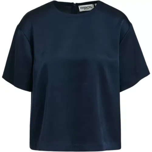 Navy Fennel T-Shirt , female, Sizes: L, S, XS, M - Essentiel Antwerp - Modalova