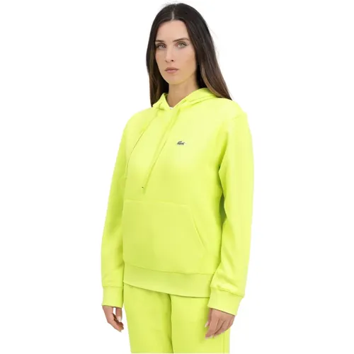 Grüner Damen Hoodie für Herbst-Winter , Damen, Größe: 3XL - Lacoste - Modalova