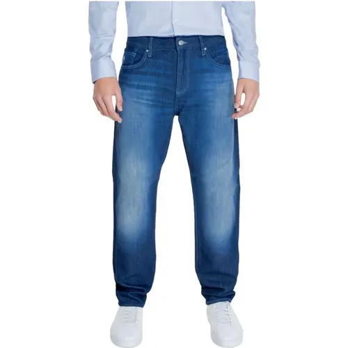 Blaue Baumwollmischung Jeans & Hosen , Herren, Größe: W38 L32 - Armani Exchange - Modalova