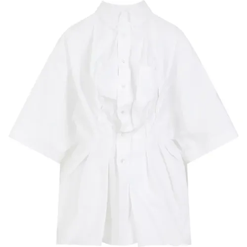 Cotton Shirt Pointed Collar , female, Sizes: 2XS, XS - Maison Margiela - Modalova
