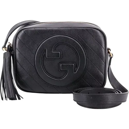 Leather Shoulder Bag with GG Logo , female, Sizes: ONE SIZE - Gucci - Modalova