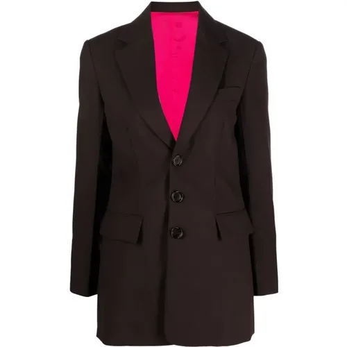 Wool Single Button Jacket , female, Sizes: XS - Marni - Modalova