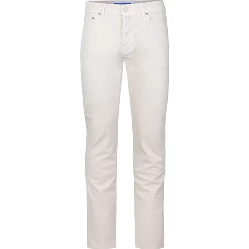 Slim Fit Bard Trousers with Embroidery , male, Sizes: W34, W36 - Jacob Cohën - Modalova