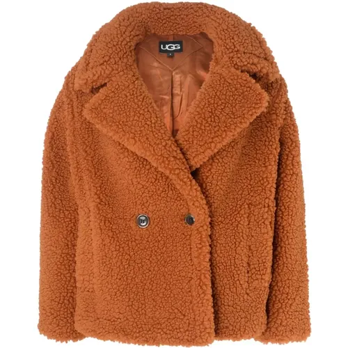 Kurzer Teddy Mantel Gertrude Ziegel , Damen, Größe: 2XS - Ugg - Modalova