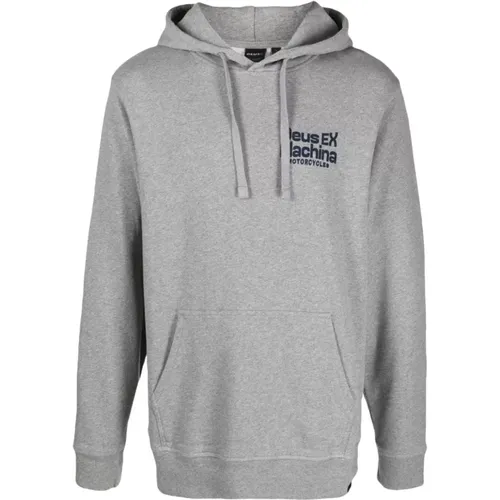 Grey Logo-Print Sweater , male, Sizes: S, XL, L - Deus Ex Machina - Modalova