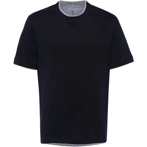 T-Shirts & Polos Ss24 , male, Sizes: 2XL - BRUNELLO CUCINELLI - Modalova