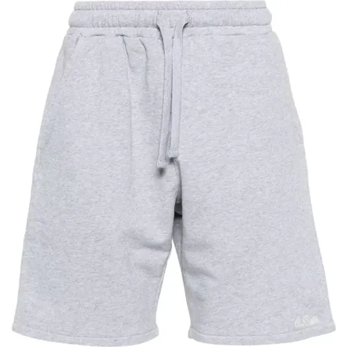 Grey Jersey Shorts with Logo Embroidery , male, Sizes: L - MC2 Saint Barth - Modalova