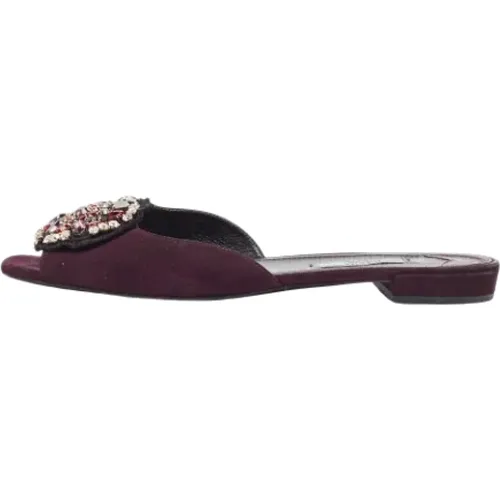 Pre-owned Suede flats , female, Sizes: 6 1/2 UK - Prada Vintage - Modalova