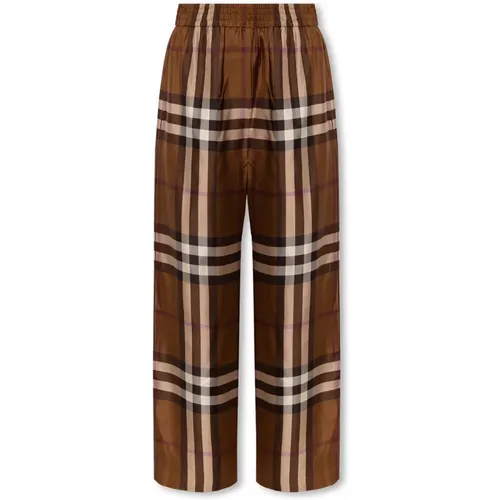 ‘Alex’ silk trousers , female, Sizes: XS - Burberry - Modalova