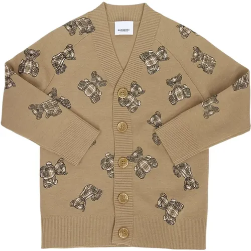 Kinder Teddy Bear Check Cardigan - Burberry - Modalova