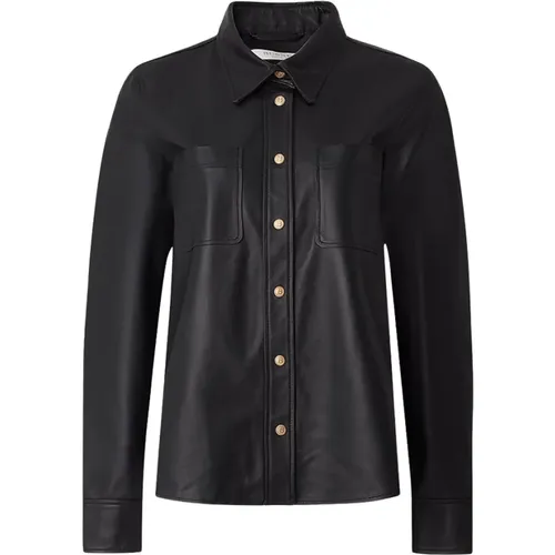 Alizee Leather Shirt , female, Sizes: M, XS - Busnel - Modalova