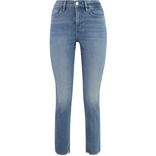 High Gerades Jeans mit Kontrastnähten , Damen, Größe: W27 - Frame - Modalova