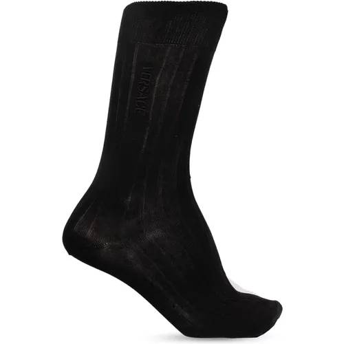 Socken mit Logo , Herren, Größe: S - Versace - Modalova