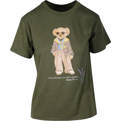 Garden Trail Bear Ärmelloses T-Shirt , Damen, Größe: L - Ralph Lauren - Modalova