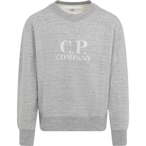 Grauer Sweatshirt für Männer Aw24 , Herren, Größe: XL - C.P. Company - Modalova