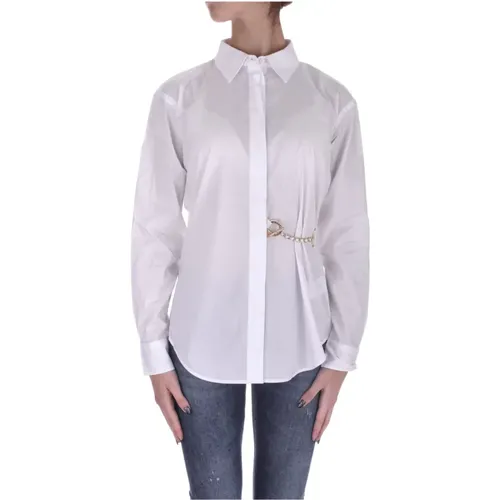 Weiße Bluse mit Ketten-Detail und Langen Ärmeln , Damen, Größe: L - Ralph Lauren - Modalova
