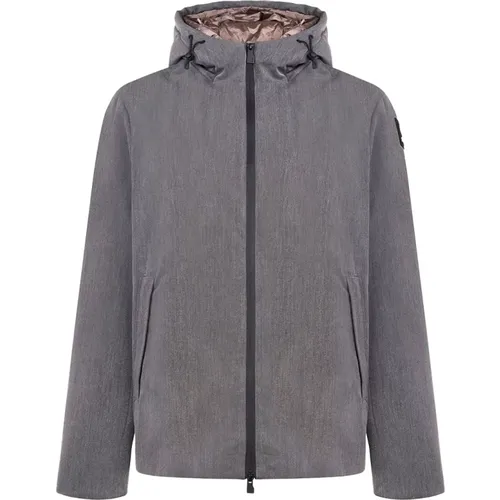 Grey Synthetic Jacket for Men , male, Sizes: 2XL, S, M, L - Suns - Modalova