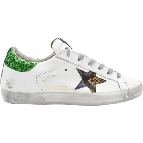 Snake Star Glitter Sneakers , female, Sizes: 6 UK - Golden Goose - Modalova