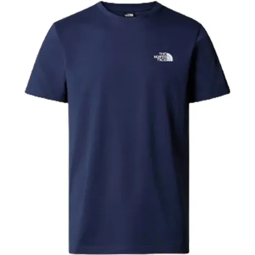 Simple Dome Navy T-Shirt , Herren, Größe: 2XL - The North Face - Modalova