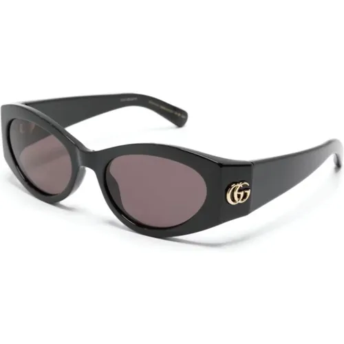 Schwarze Sonnenbrille mit Zubehör , Damen, Größe: 53 MM - Gucci - Modalova