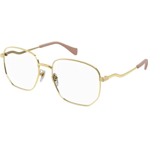 Gold Eyewear Frames , unisex, Sizes: 56 MM - Gucci - Modalova