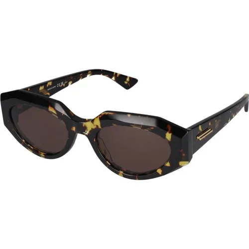 Stylische Sonnenbrille BV1031S,Weiße/Graue Sonnenbrille,Gelb/Graue Sonnenbrille - Bottega Veneta - Modalova
