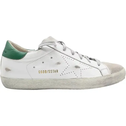 Weiß Grün Superstar Sneakers - Golden Goose - Modalova