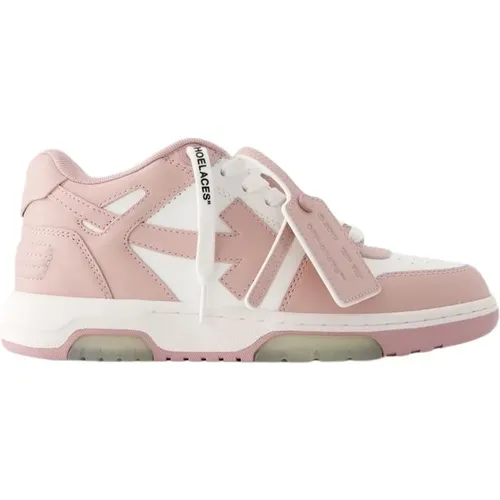 Rosa Weiß Rosa Leder Sneakers , Damen, Größe: 35 EU - Off White - Modalova