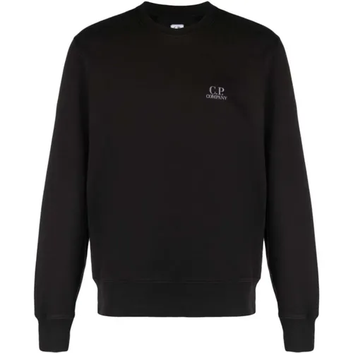 Sweatshirt mit Logo-Stickerei , Herren, Größe: M - C.P. Company - Modalova