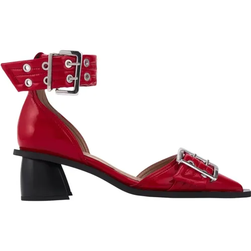 Open Toe Buckle Pumps , female, Sizes: 7 UK, 6 UK, 4 UK, 3 UK - Ganni - Modalova