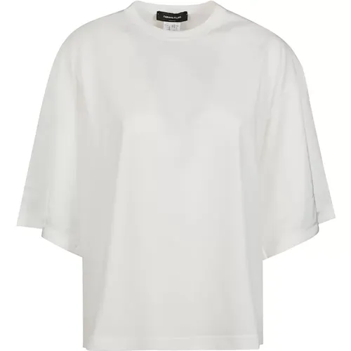 Casual Cotton T-Shirt for Women , female, Sizes: 2XS - Fabiana Filippi - Modalova