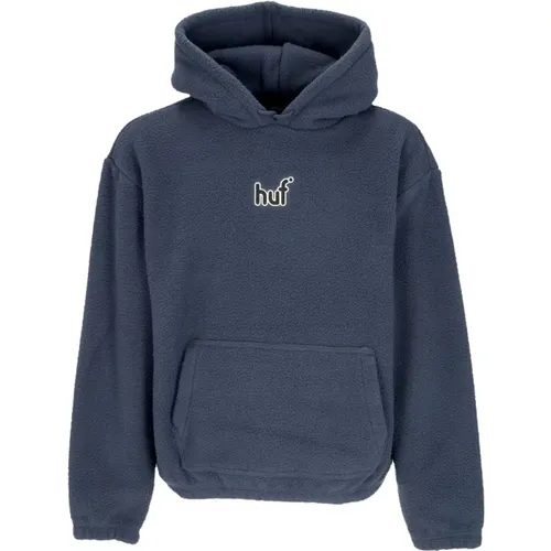 Blau Nacht Kapuzen Fleece Pullover - HUF - Modalova