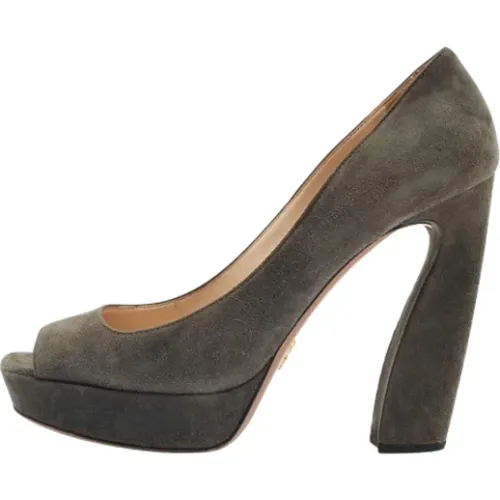 Pre-owned Suede heels , female, Sizes: 7 UK - Prada Vintage - Modalova