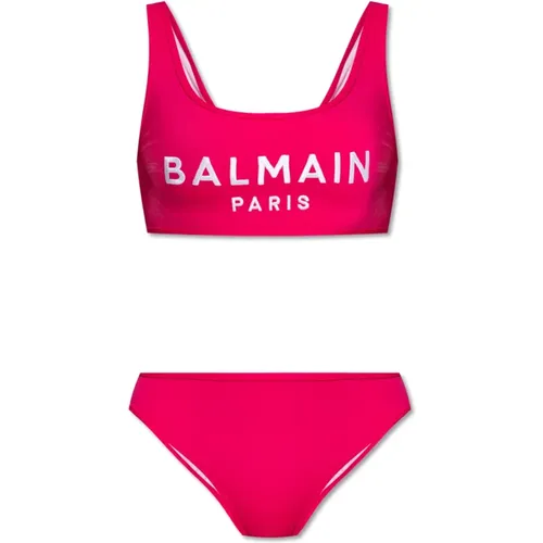 Zweiteiliger Badeanzug , Damen, Größe: 2XS - Balmain - Modalova