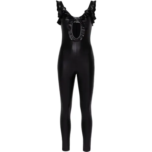 Schwarze Kleider mit Lycra Light Shiny , Damen, Größe: 2XS - Versace Jeans Couture - Modalova