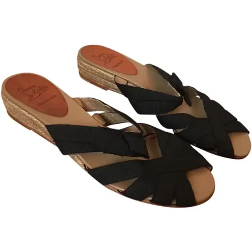 Pre-owned Canvas sandals , female, Sizes: 3 UK - Christian Louboutin Pre-owned - Modalova