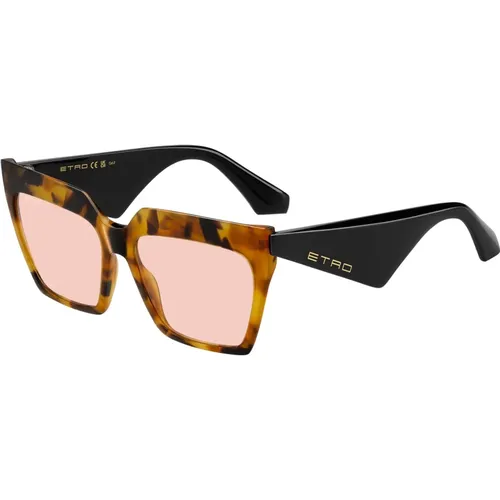 Havana Honey/Pink Sunglasses , female, Sizes: 58 MM - ETRO - Modalova