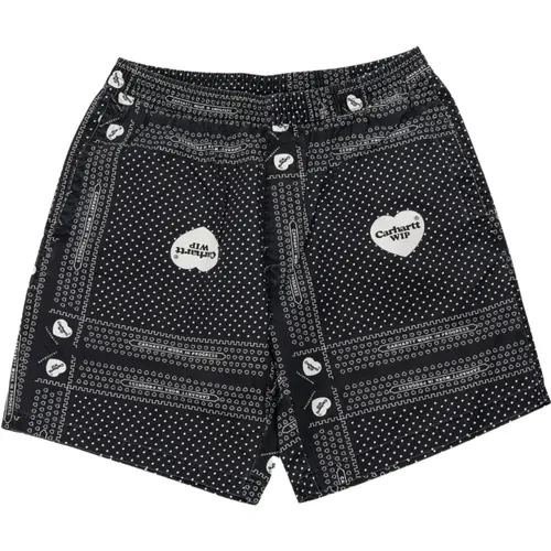 Heart Bandana Cotton Shorts , male, Sizes: XL, XS, L, S - Carhartt WIP - Modalova