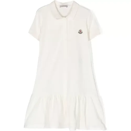 Weiße Polo-Stil Mädchenkleid - Moncler - Modalova