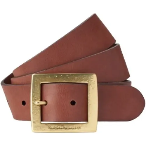 Leather Belt with Gold Buckle , male, Sizes: L - Polo Ralph Lauren - Modalova