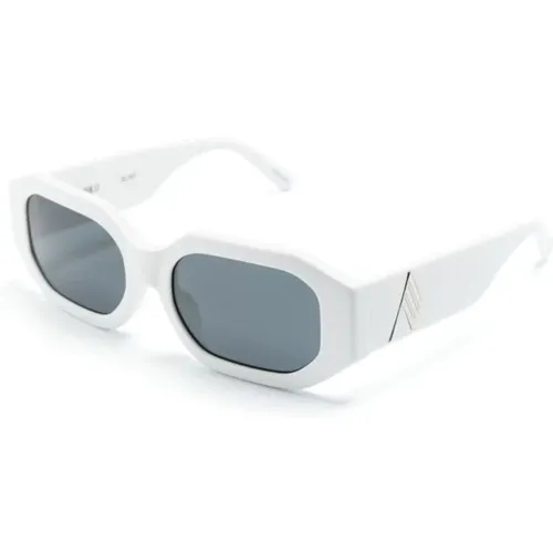 White Sungles, versatile and stylish , female, Sizes: 56 MM - Linda Farrow - Modalova