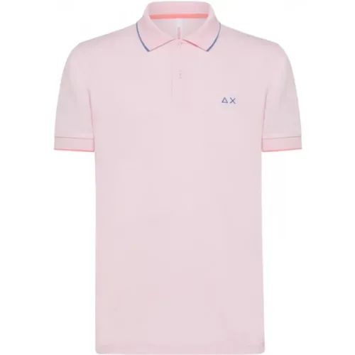 Schlanker Kragen Polo Shirt Hellrosa - Sun68 - Modalova